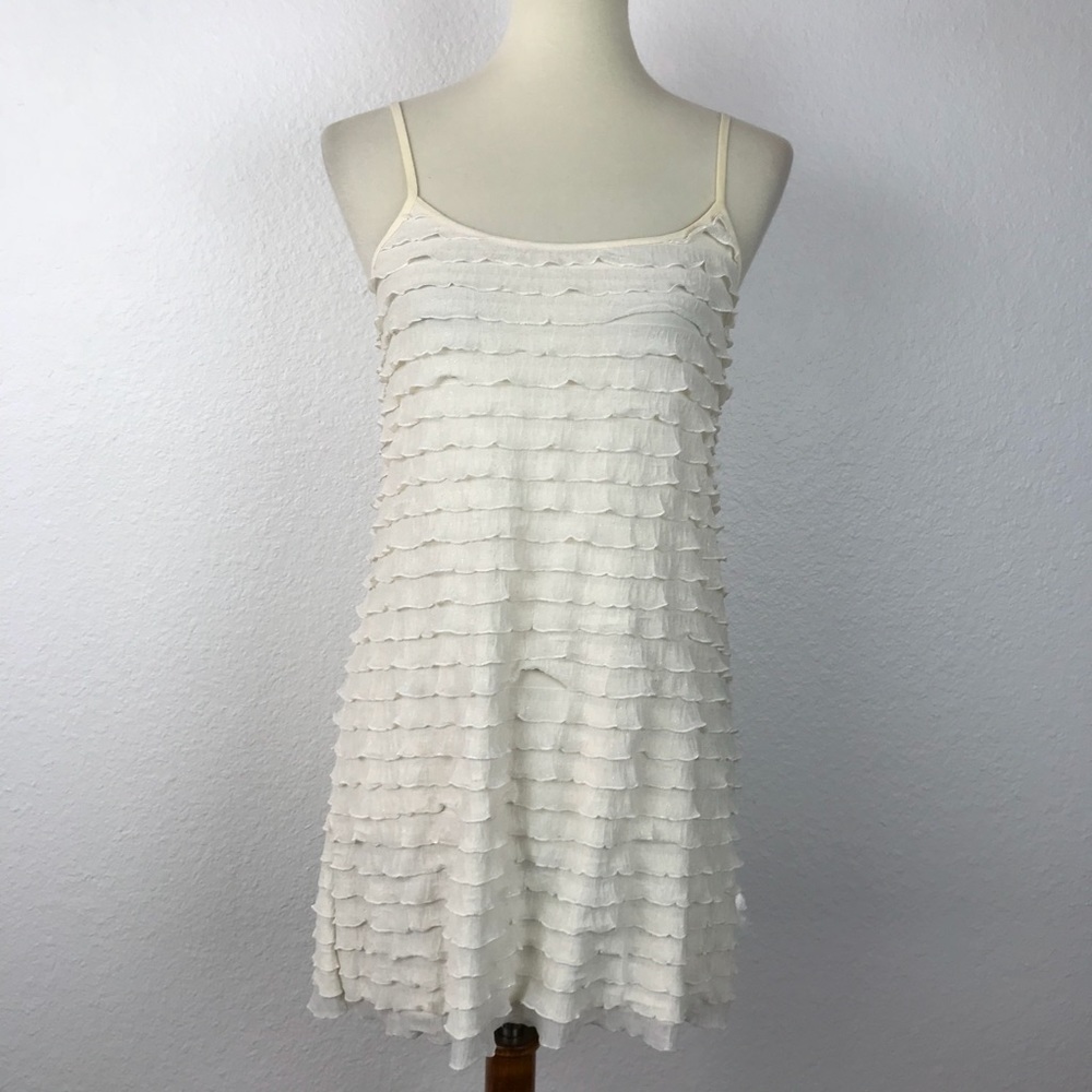Free People Rows of Ruffles Mini Tank Dress - Picture 1 of 8